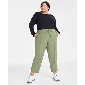 On 34th Plus Size Drawstring Green Commuter Pants NWT